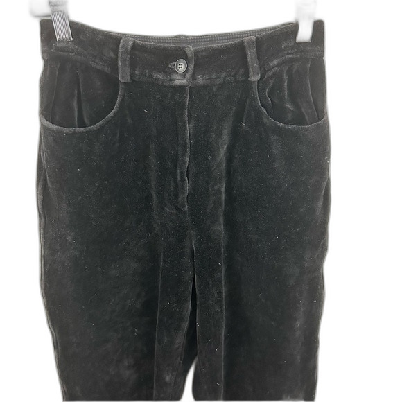 Kenzie Black Velvet Pants Size European 38/US 6 - Picture 5 of 13